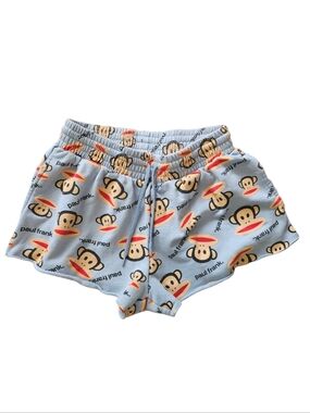 Paul Frank light blue all over print shorts Womens Pajama booty shorts-Womens s
